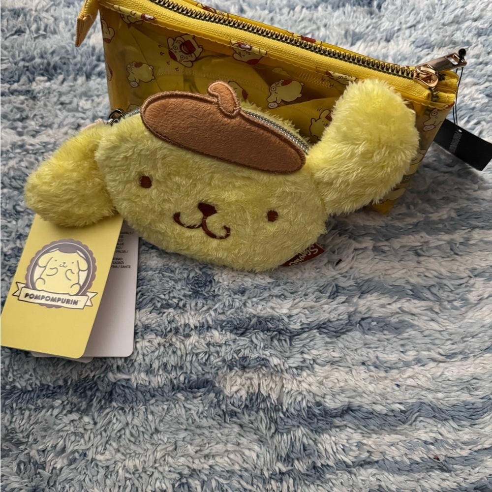 PomPomPurin Plush Pouch + cosmetic bag 😍😍😍😍😍😍